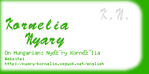 kornelia nyary business card
